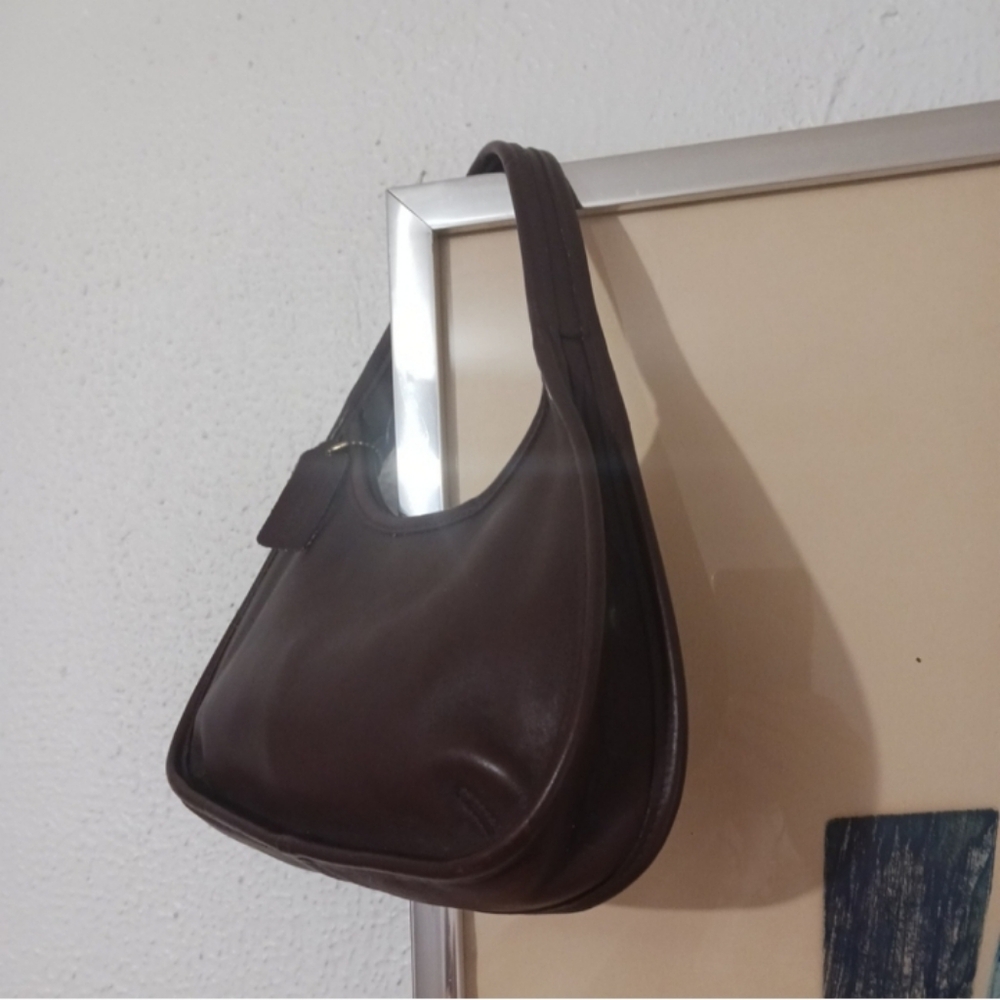 COACH 9027 ERGO MINI Satchel August 1997 brown Leather Shoulder Bag, - Picture 4 of 14